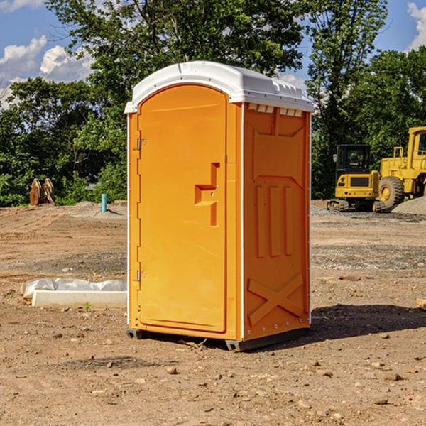 can i customize the exterior of the portable toilets with my event logo or branding in Throop